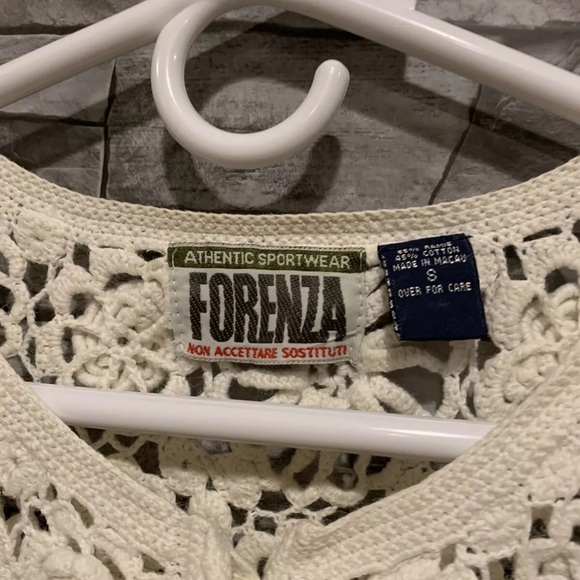 Vintage Forenza Crochet Ivory Cardigan - Picture 3 of 5